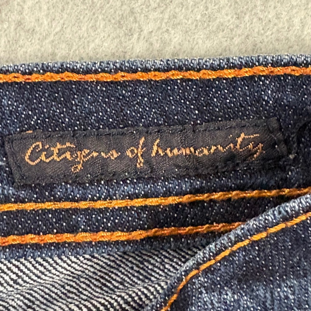 Citizens of Humanity Ingrid Flare Jeans Venetian 164 Dark Wash Low Rise 26 28x32 - Picture 6 of 16